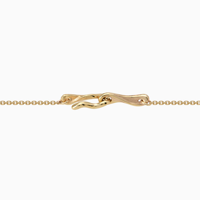 Sculpt Bar Necklace | Yellow Gold