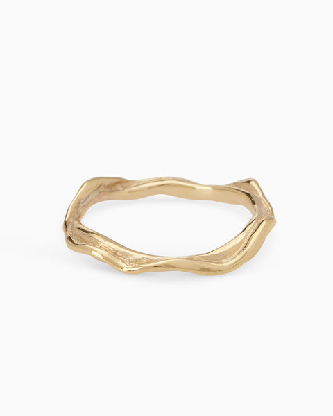 Delicate Sculpt Ring | Yellow Gold