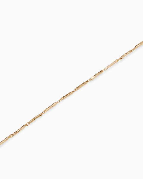 Delicate Hammered Bracelet | Yellow Gold