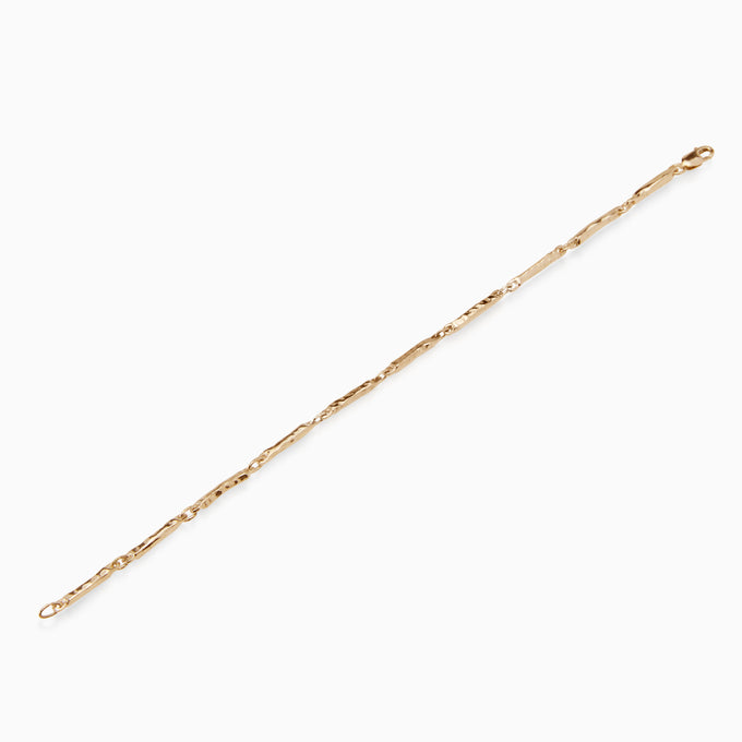 Delicate Hammered Bracelet | Yellow Gold