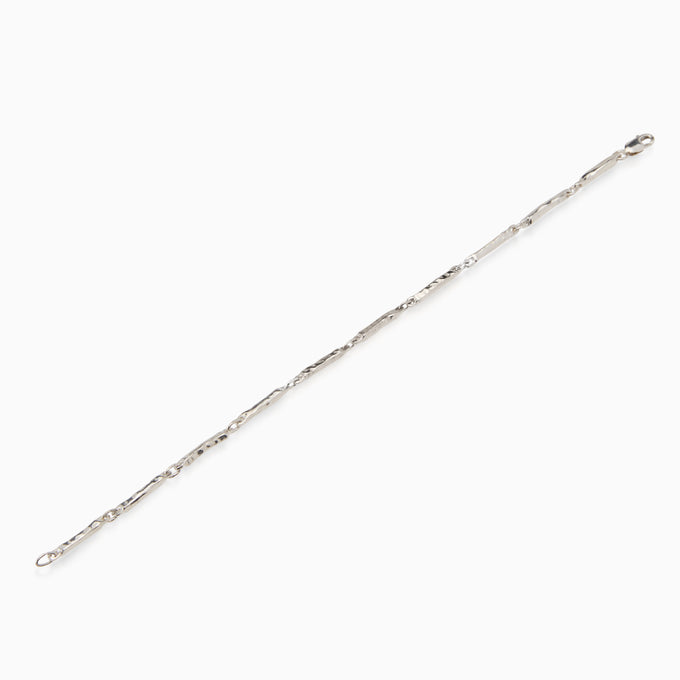 Delicate Hammered Bracelet | Silver