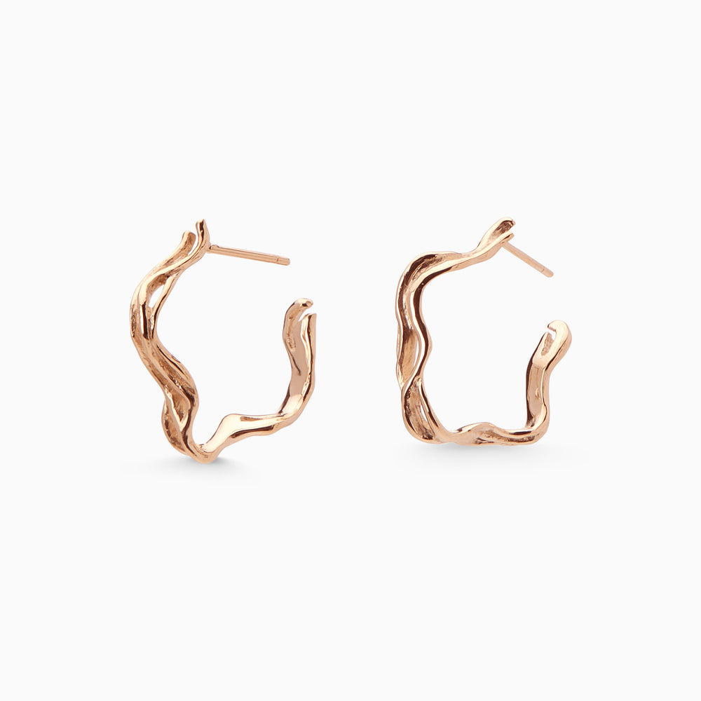 Sculpt Hoops | Rose Gold
