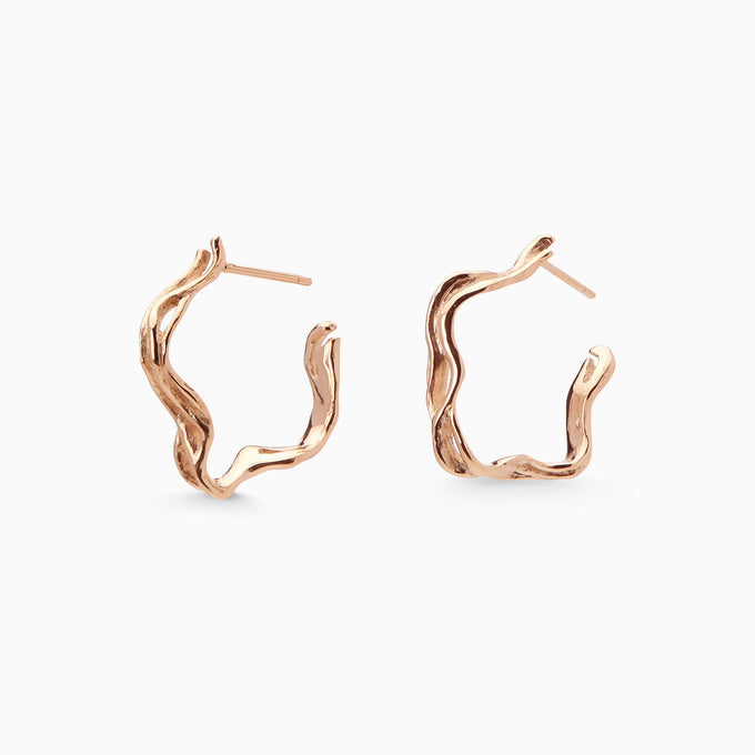 Sculpt Hoops | Rose Gold