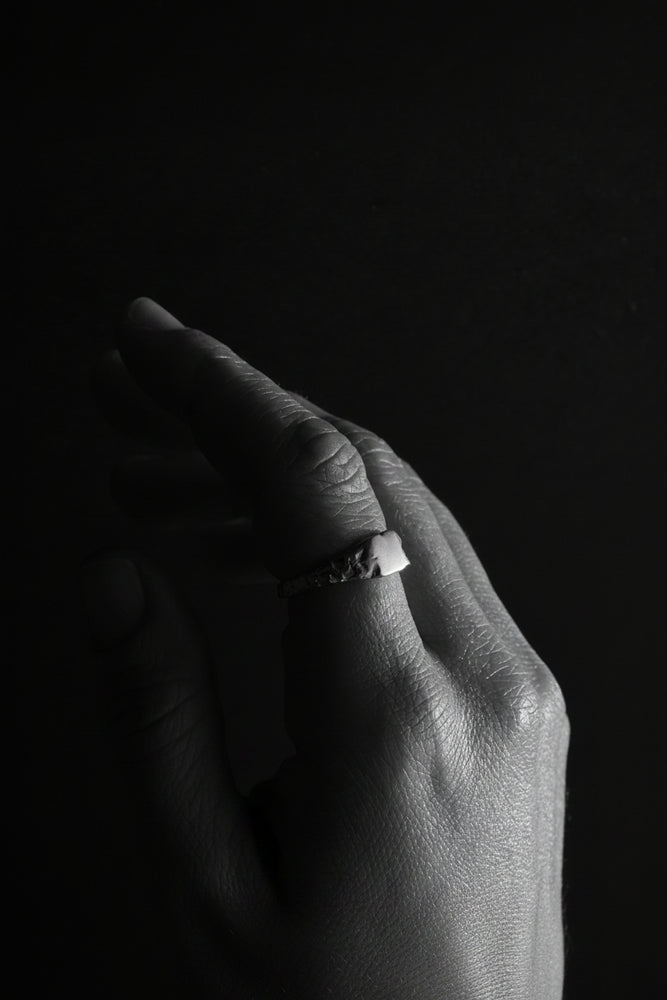 Engraved Slate Signet Ring | Rose Gold