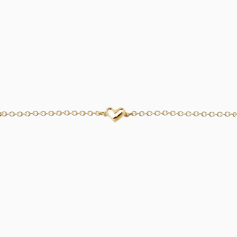Mini Heart Bracelet | Yellow Gold