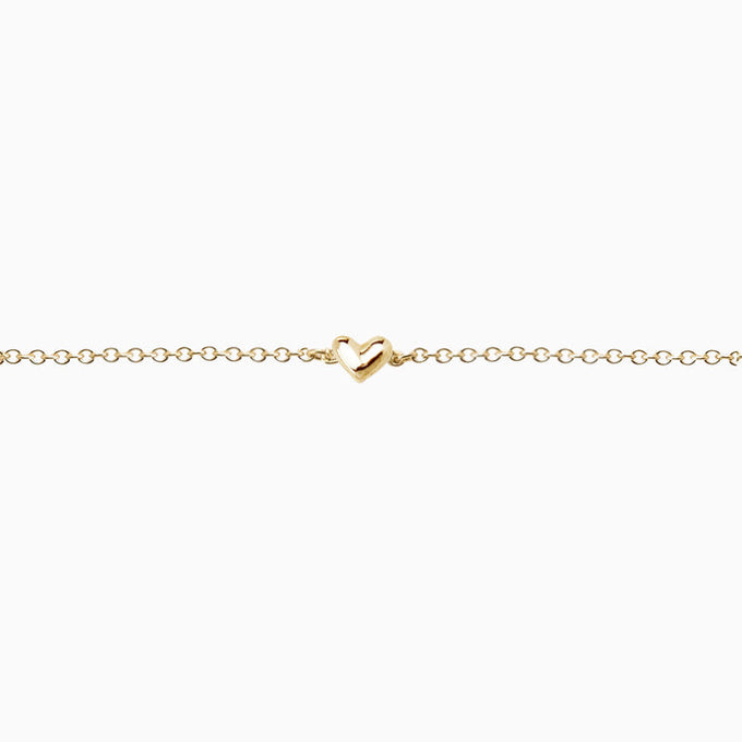 Mini Heart Bracelet | Yellow Gold