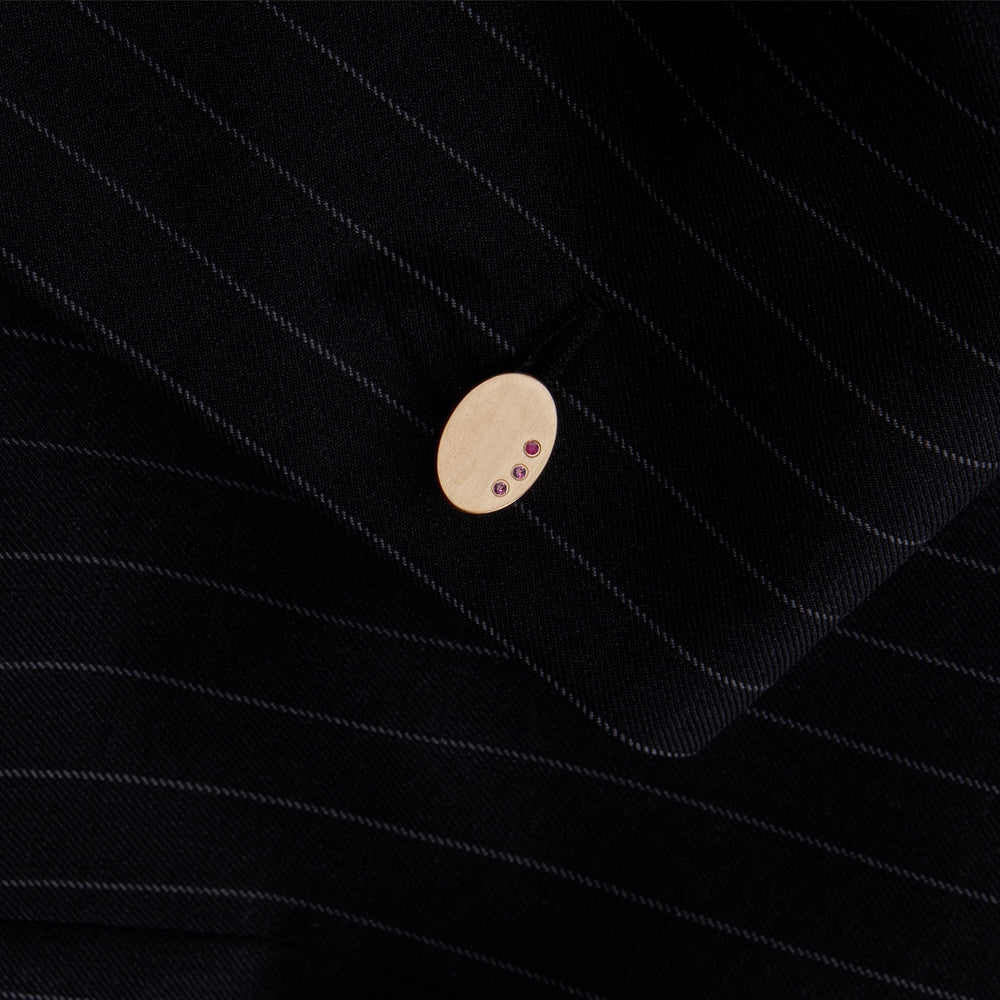 Halo Stone Cufflinks  | Yellow Gold