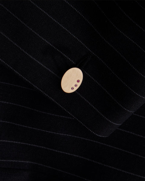 Halo Stone Cufflinks  | Yellow Gold