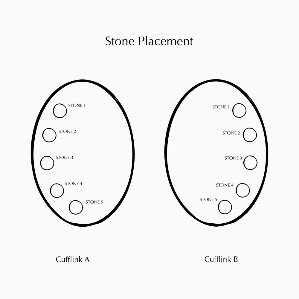 Halo Stone Cufflinks  | Silver