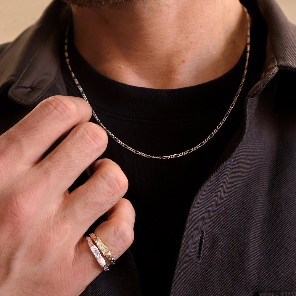 Figaro Chain Necklace | Silver