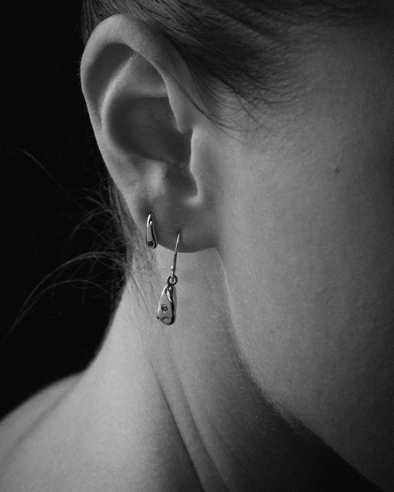 Birthstone Ingot Drop Earrings | Silver