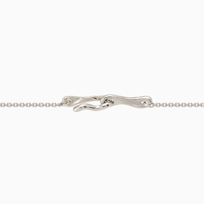 Sculpt Bar Necklace | Silver