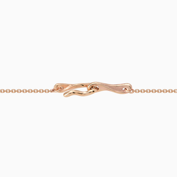 Sculpt Bar Necklace | Rose Gold