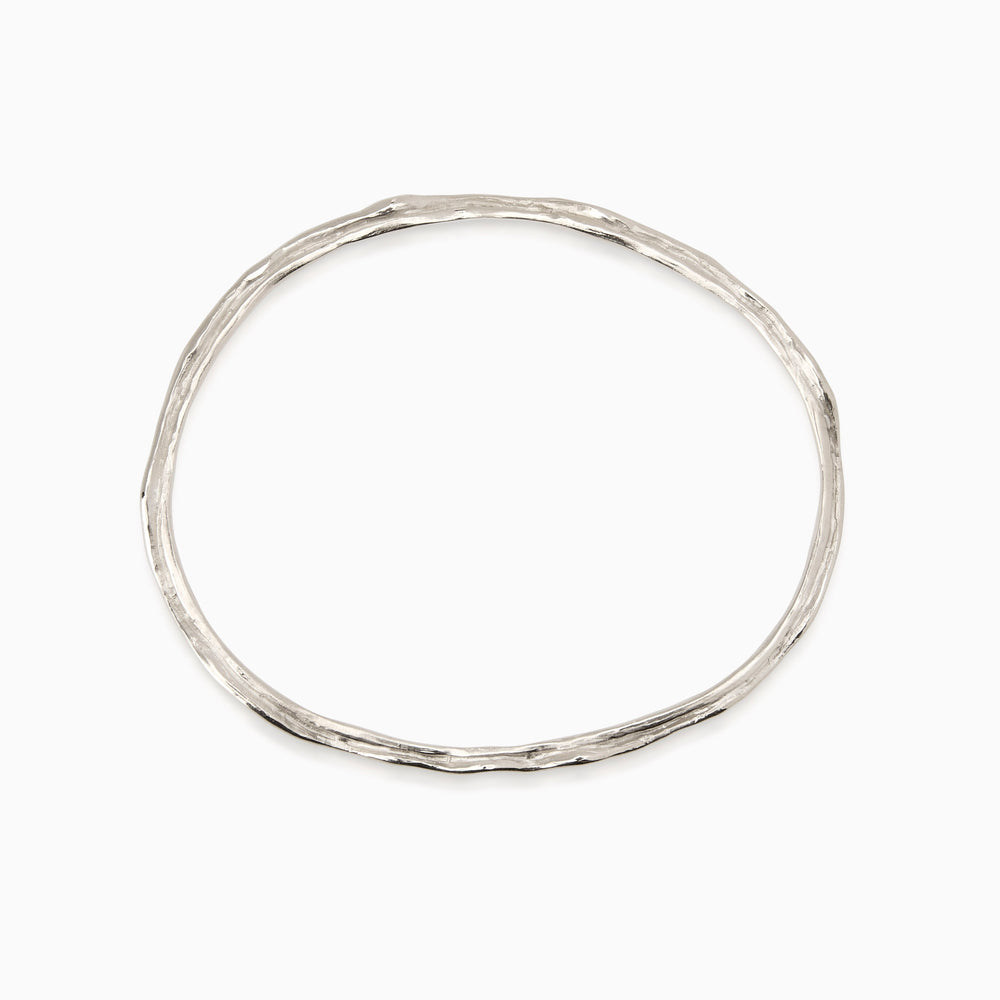 Sculpt Bangle | Silver