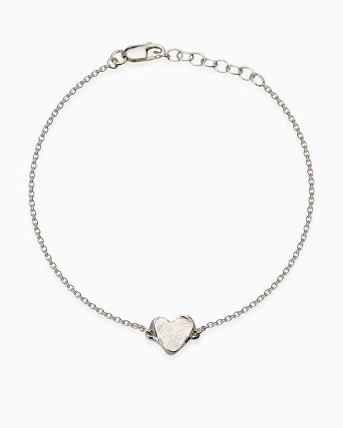 Impression™ Heart Bracelet | White Gold