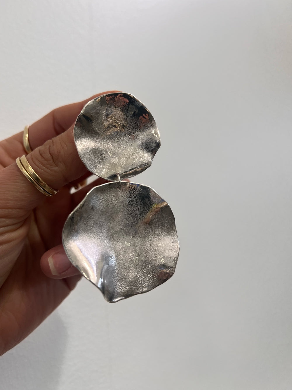 Cymbal Earrings |  Silver