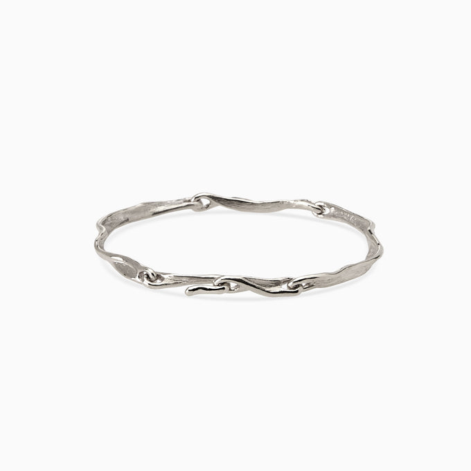 Sculpt Bracelet | White Gold