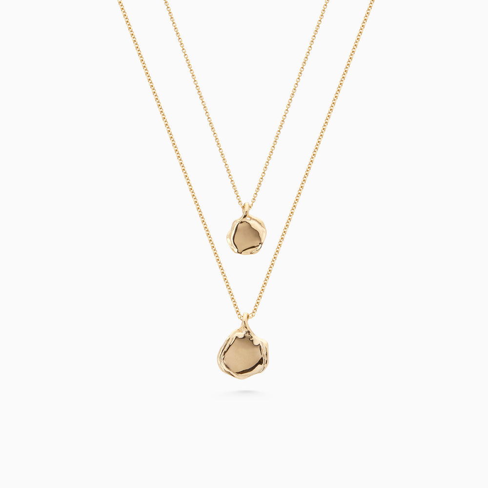 Custom Engraved Wave Pendant | Yellow Gold