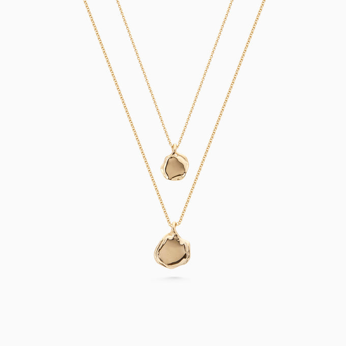 Custom Engraved Wave Pendant | Yellow Gold