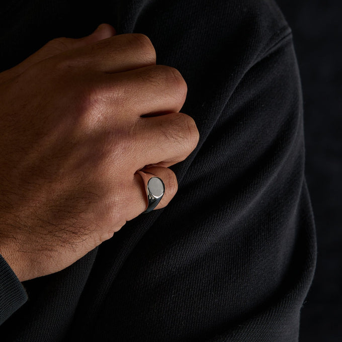 Signature Signet Ring | White Gold