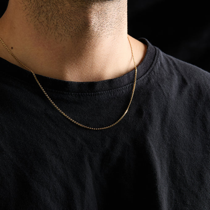 Anchor Chain Necklace | Solid Gold