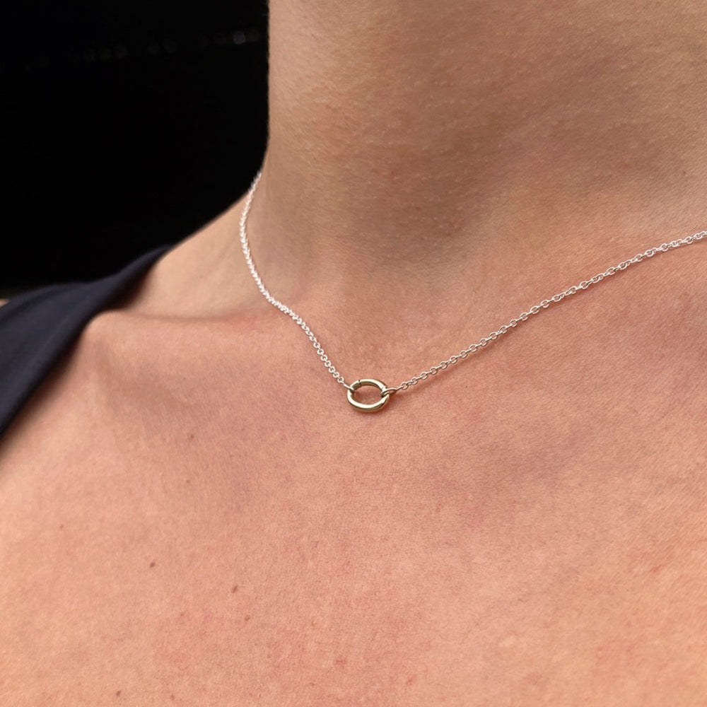 Delicate Hinge Link Necklace | Silver