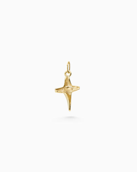 Folded Cross Charm | Gold