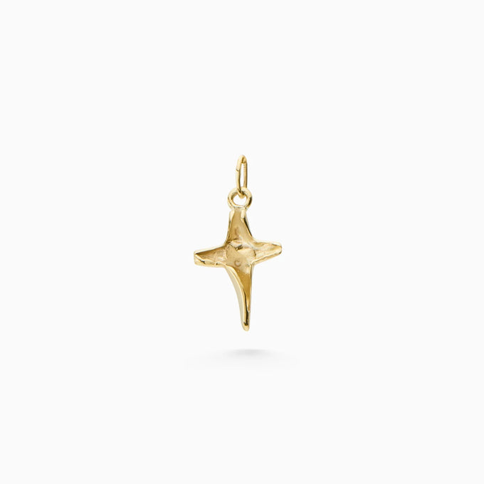 Folded Cross Charm | Gold