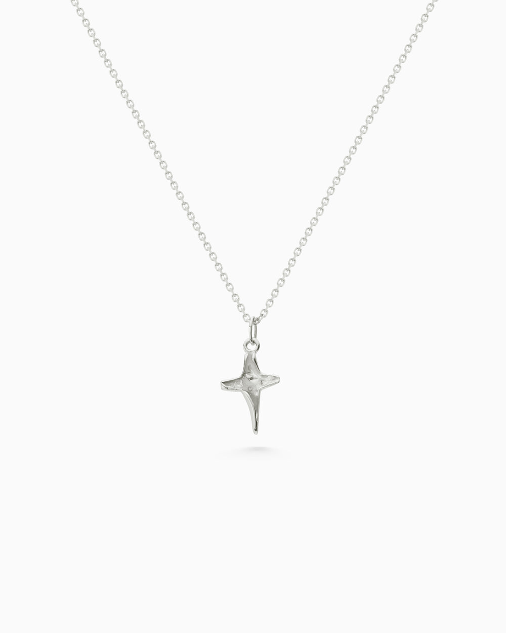 X Mini Folded Cross Necklace | Sterling Silver
