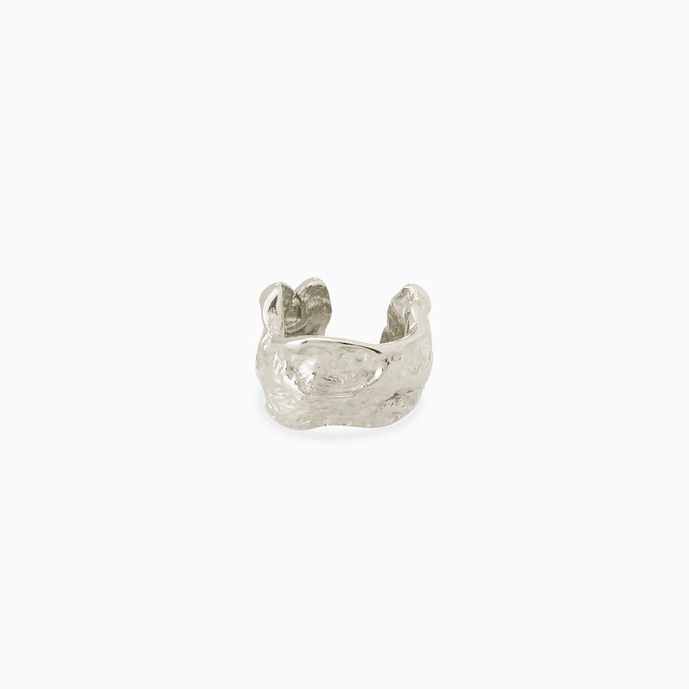 Linen Ear Cuff | Silver