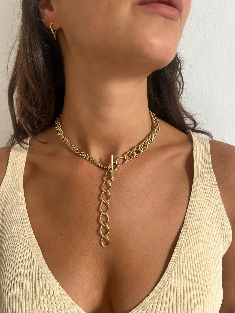 Chunky Link Necklace | Gold