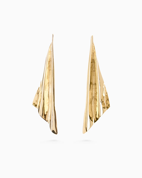 Fan Earrings | Gold