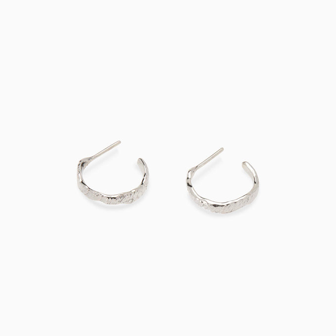 Ridge Hoops | Silver