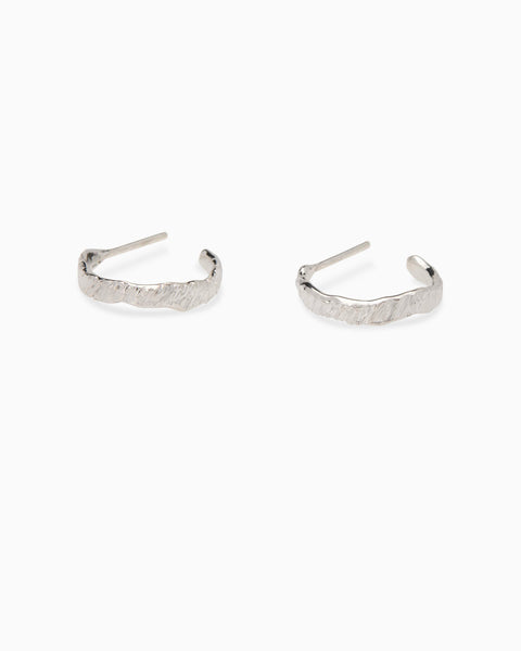 Ridge Hoops | Silver