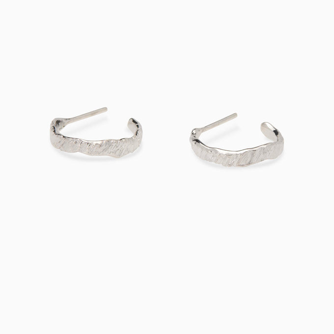 Ridge Hoops | Silver