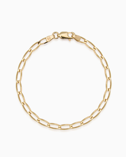 Fine Ribbon Link Bracelet | Yellow Gold