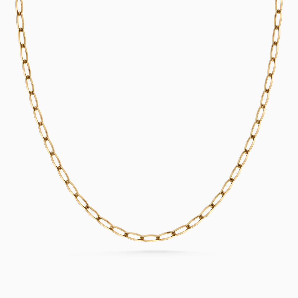Fine Ribbon Link Necklace | Yellow Gold