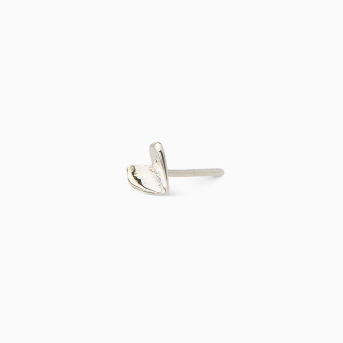 Open Heart Stud | Silver