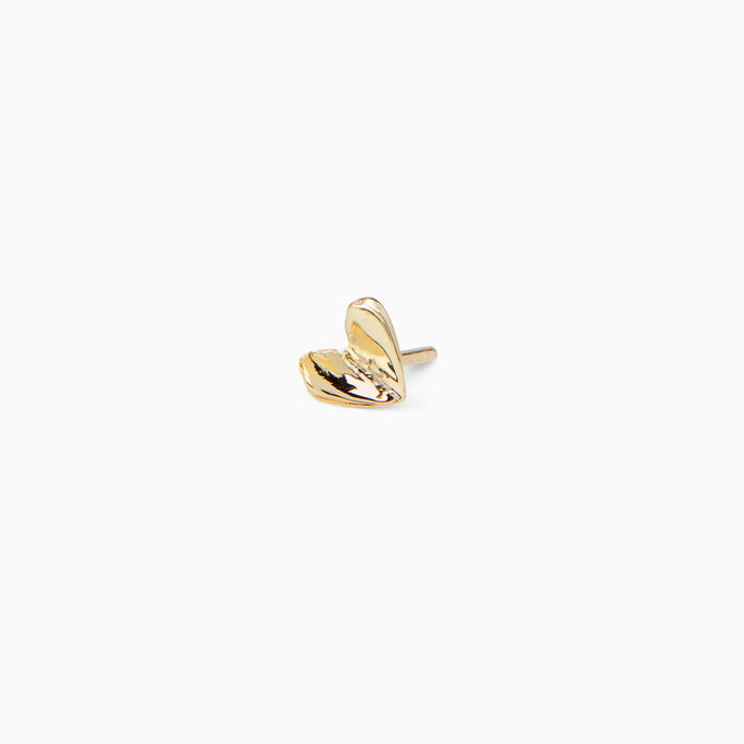 Open Heart Stud | Yellow Gold