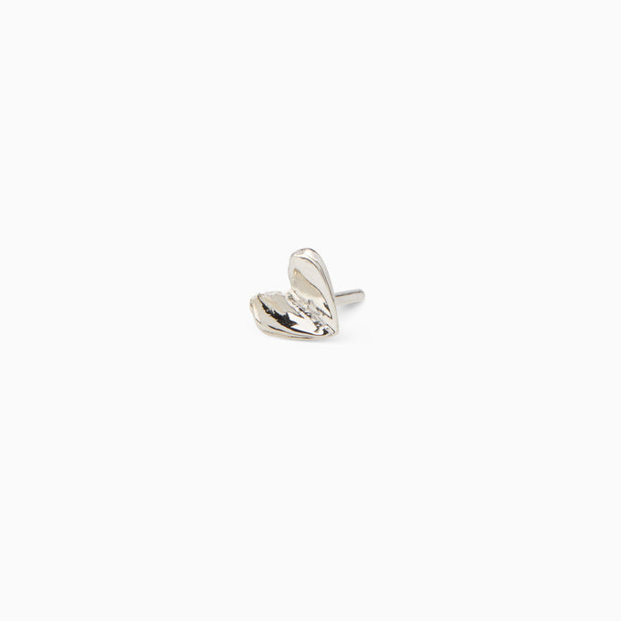 Open Heart Stud | Silver