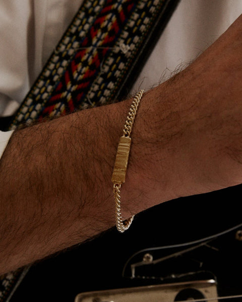 Anvil Tag Custom Bracelet | Yellow Gold