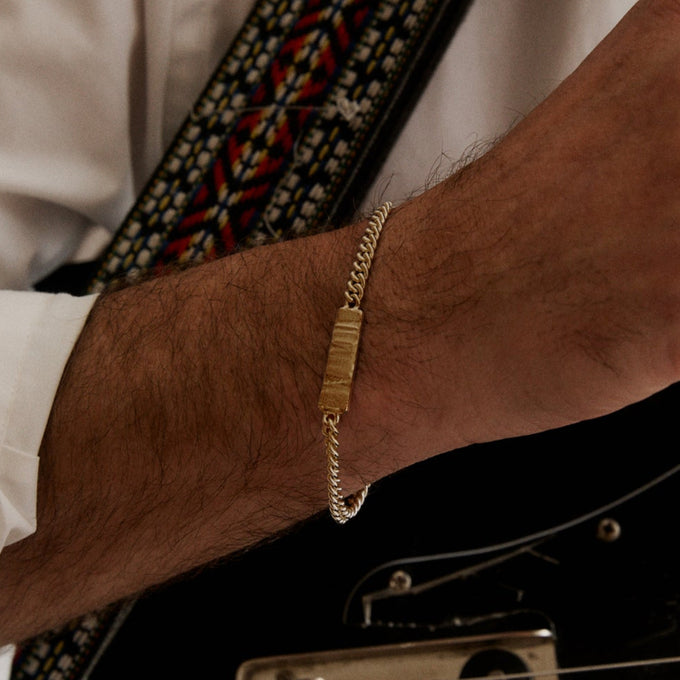 Anvil Tag Custom Bracelet | Yellow Gold