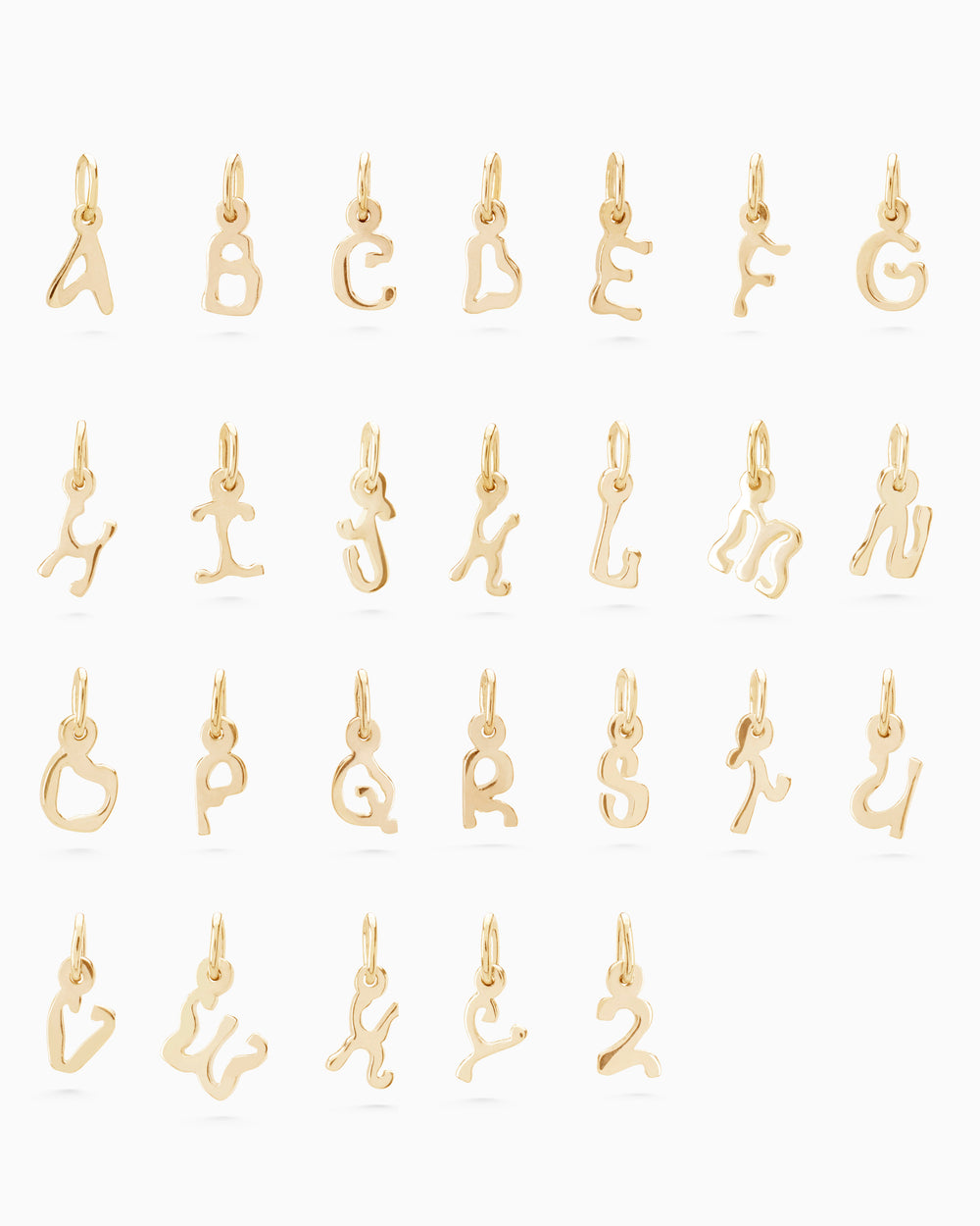Tiny Letter Pendant | Solid Gold