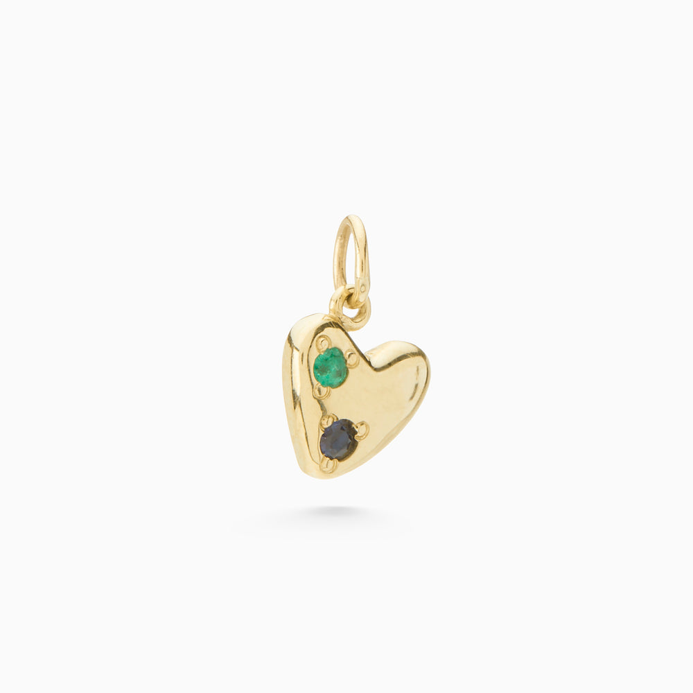 Heart Stone Pendant | Yellow Gold