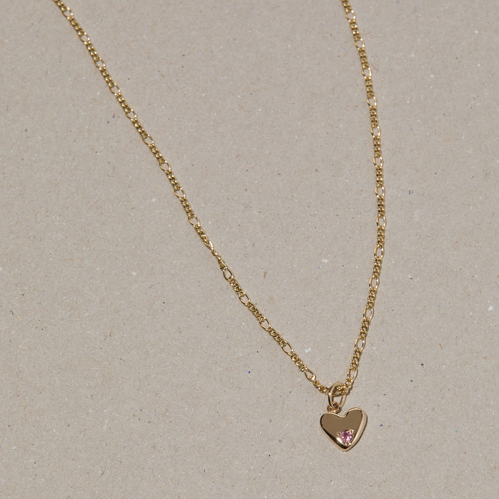 Heart Stone Pendant | Yellow Gold