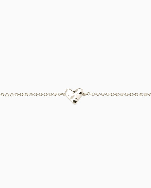 Organic Heart Bracelet | Silver