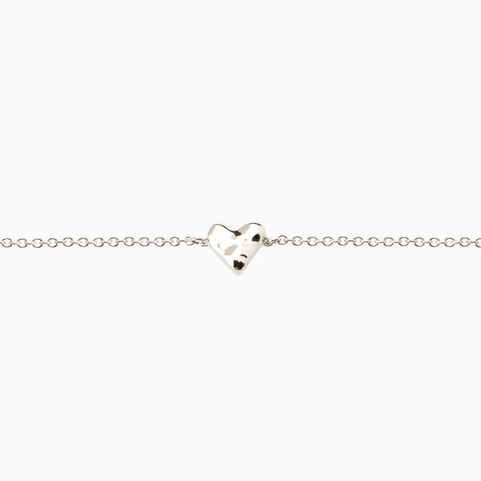 Organic Heart Bracelet | Silver