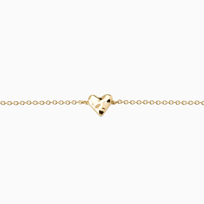 Organic Heart Bracelet | Yellow Gold