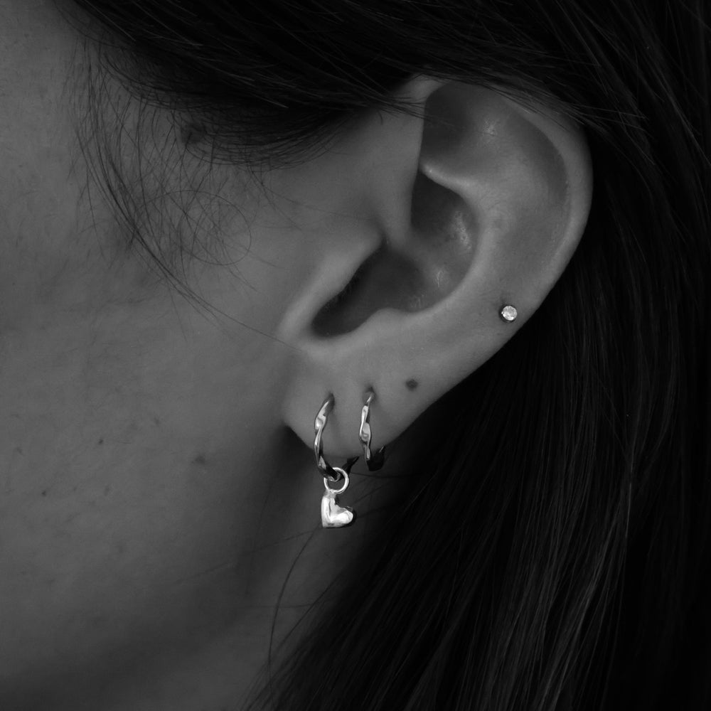 Mini Heart Earring Charm | Yellow Gold