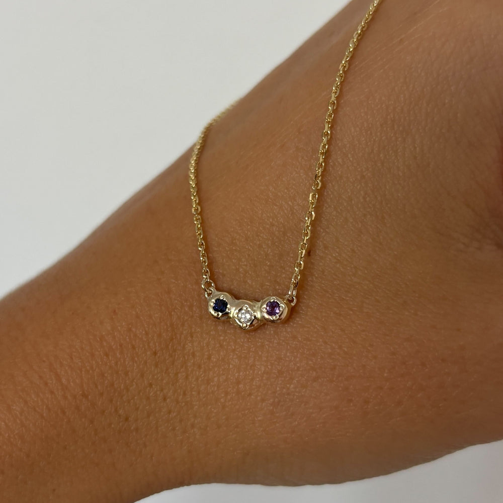Collective Stone Bar Necklace | Yellow Gold